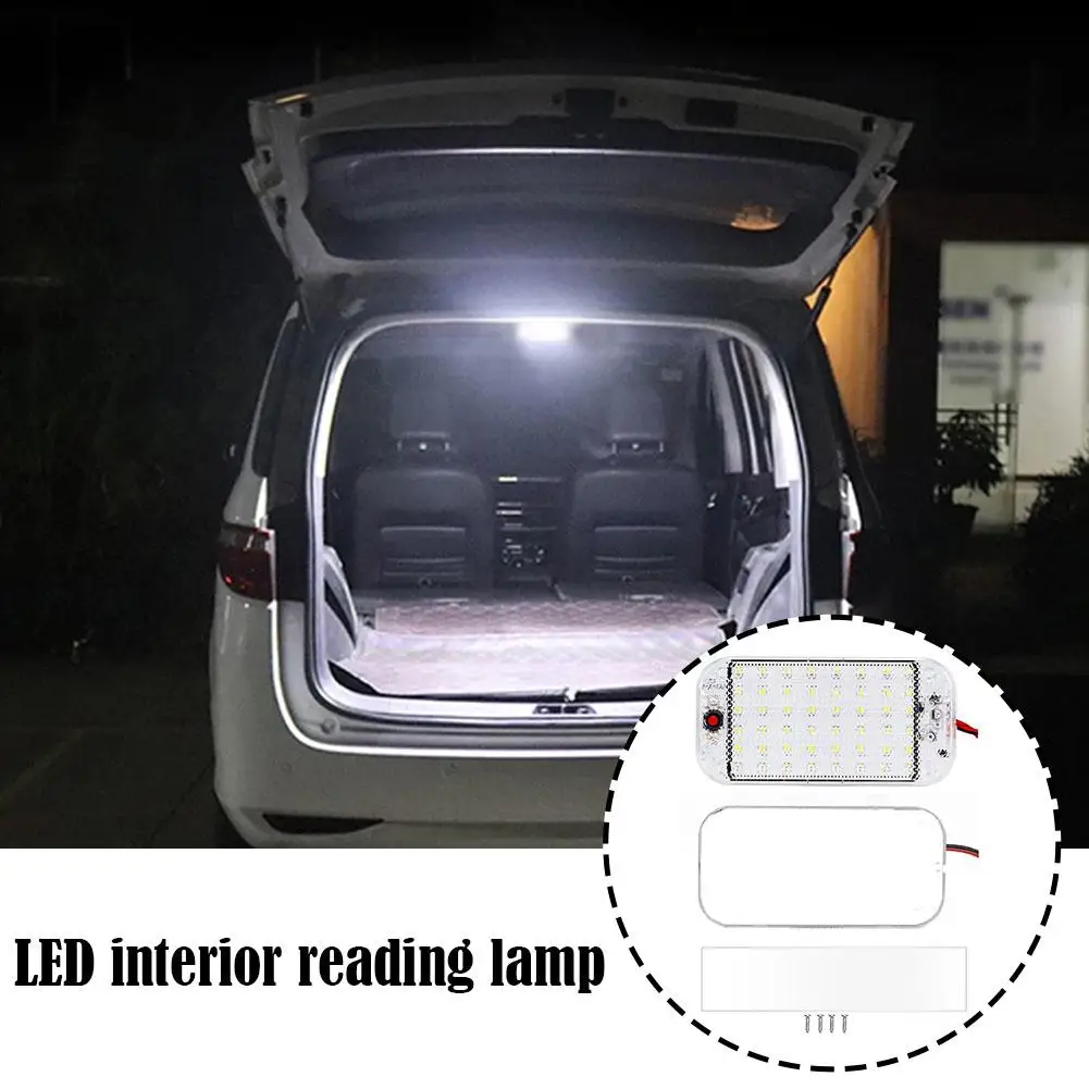 48Led 12V-85V Led Car Interior Dome Roof Plafoniera Lampada Da Lettura Luce Interna Lavoro Interni Auto Tetto Auto Luce Di Lettura P3J3