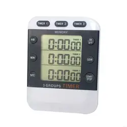 Multi - Channel Digital Kitchen Timer with Portable Large Display and Back Clip