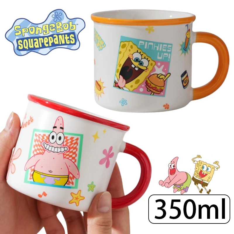 350Ml Spongebob Patrick Star Water Mug Coffee Tea Cup Cartoon Breakfast Milk Juice Tazza In Ceramica Con Manico Home Office Drinkware