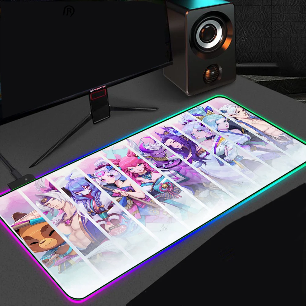 

Game League of Legends Rgb Gaming Mouse Pad XXL Computer PC Gaming Accessories LED Backlight USB Gamer Keyboard Pad Gaming Desk