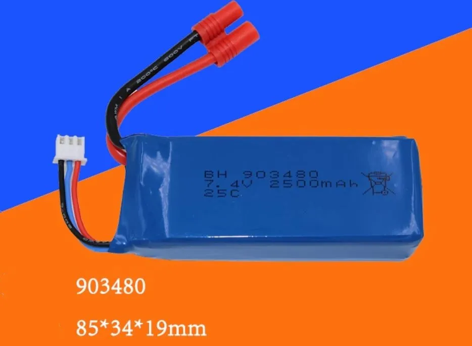 

Новинка для syma 903480 7,4 V 2500mAH батарея X8C X8HW модель самолета