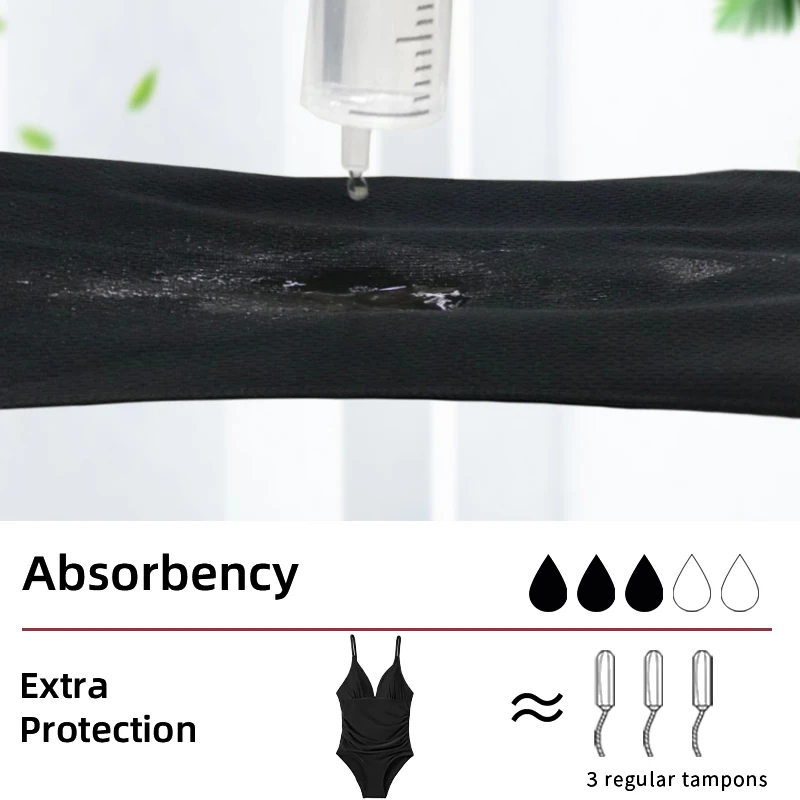 women period swimsuit leakproof one piece swimwear absorbent summer beach wear for female 4