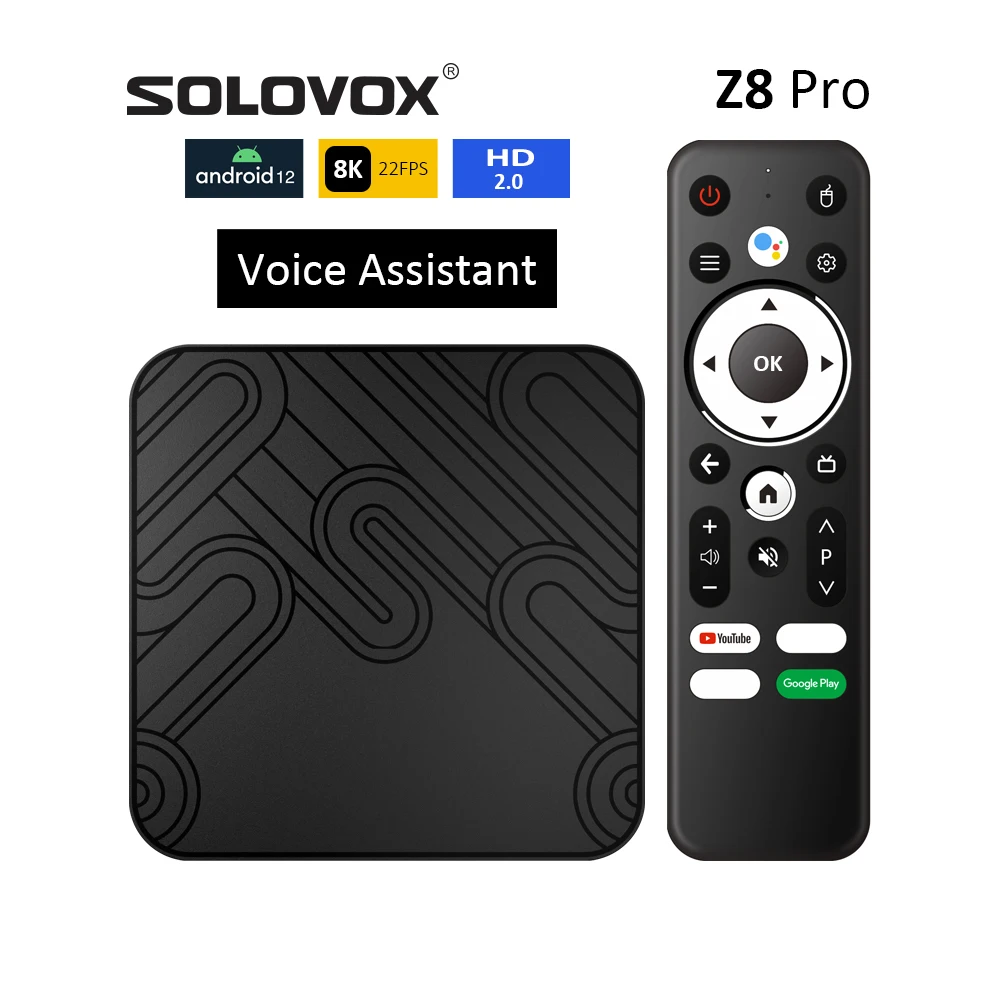 SOLOVOXZ8ProAndroid12SmartTVBoxH618Quad2G16G4G32GWiFiBluetooth5VoiceAssistantYouTube8KZ8ProMediaPlayer-AliExpress44