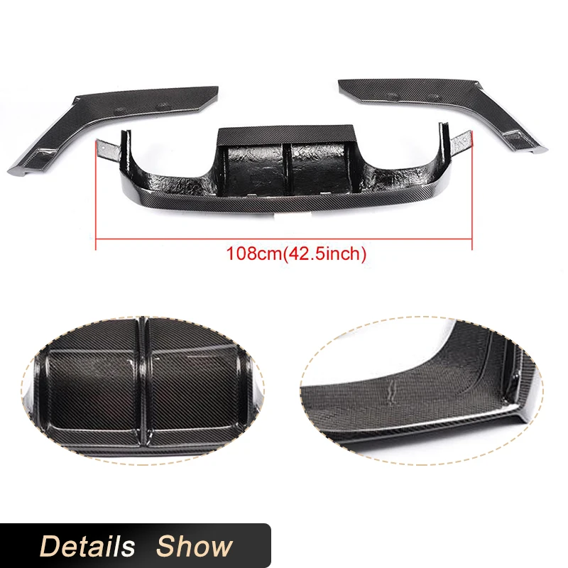 BMW F80 M3 F82 F83 M4 2014-2019 F82 M4 리어 디퓨저용 카본 파이버 자동차 리어 범퍼 디퓨저 립 스포일러 (ABS 글로스 블랙)