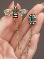 1 Piece Of Bee Crystal Tassel Women's Brooch Sweater With A Unique And Luxurious Design-zt3128 5