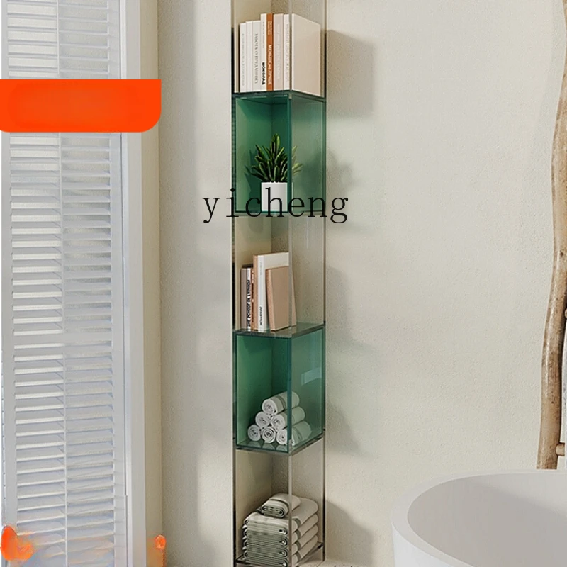 

XL Acrylic Floor Multi-Layer Storage Rack Narrow Seam 20cm Wide Wall Bookcase Shelf