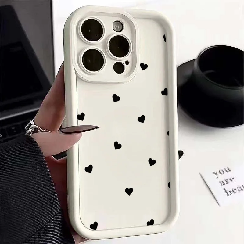 Black Hearts Design Phone Case
