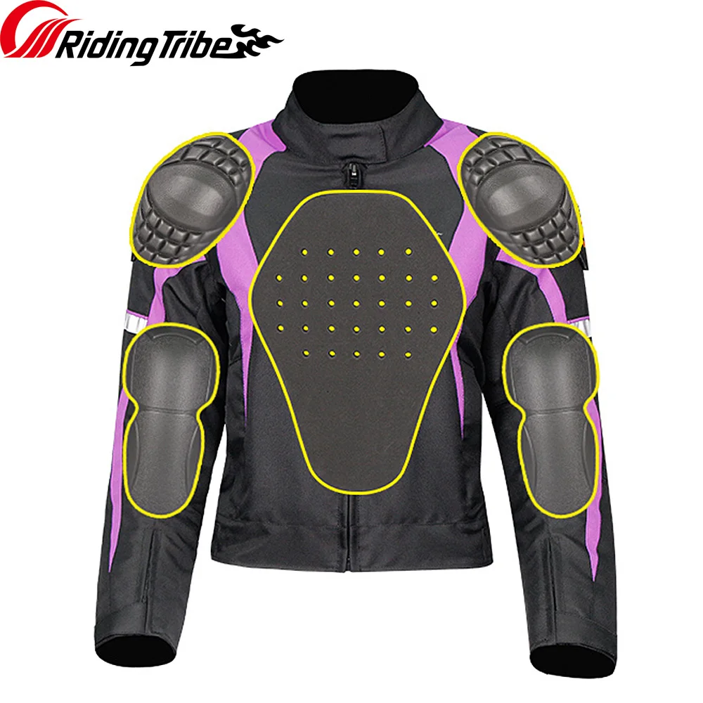 Woman Motorcycle Winter Jacket Thermal Windproof Clothing Body Riding Safety Coat Built-in Protective Pads and Warm Liner JK-64