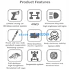 Professional 1:10 Desert Off-Road High Speed RC Car 90KM/H 60CM Brushless 8CH Metal Differential ESP 4WD Remote Control Truck 6