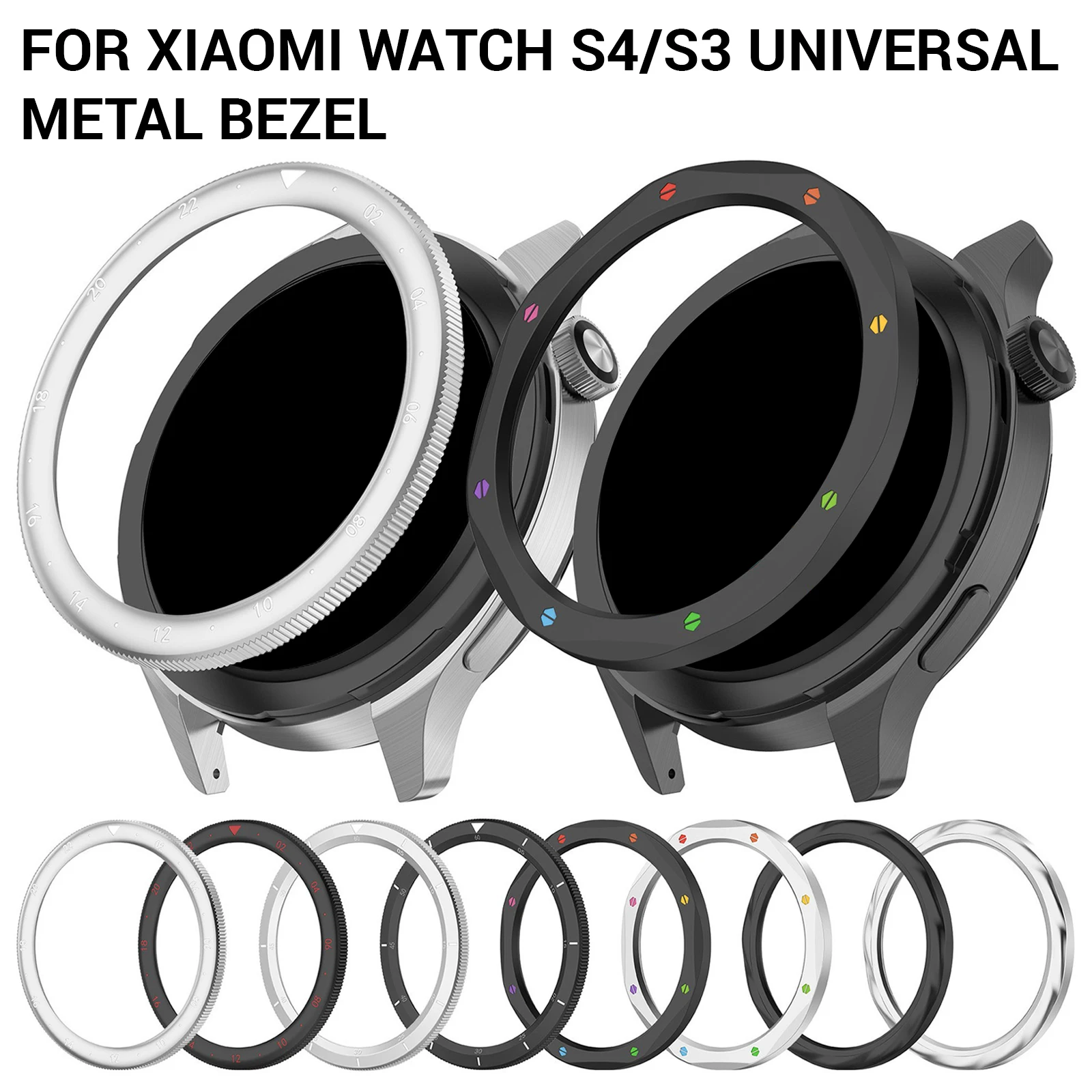 BUSKOZ Metal Bezel Watch Case with Strap and Film