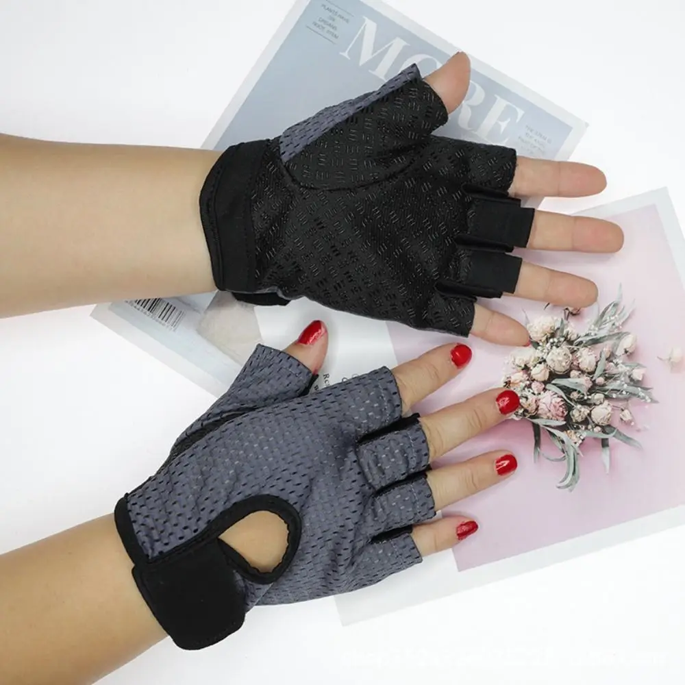 Cycling Fingerless Gloves Professional Gym Fitness Breathable Anti-Slip Women Men Half Finger Summer Fishing Female Bicycle Bike 2