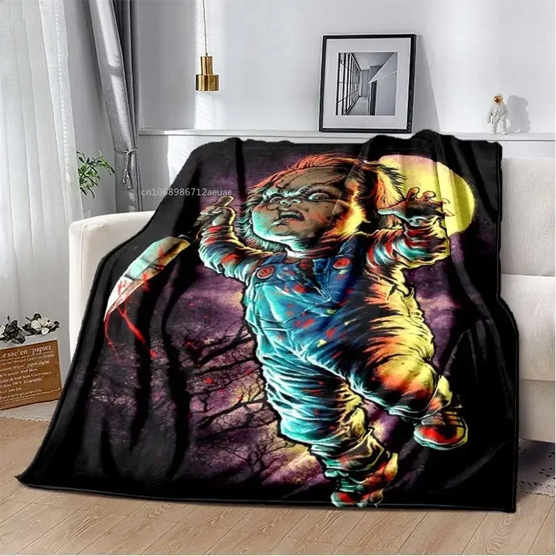 Child of Play Chucky Blanket Horror Movie Character Fleece Wearable Throw Blanket Bedding Home Decoration For Kids Adults 6
