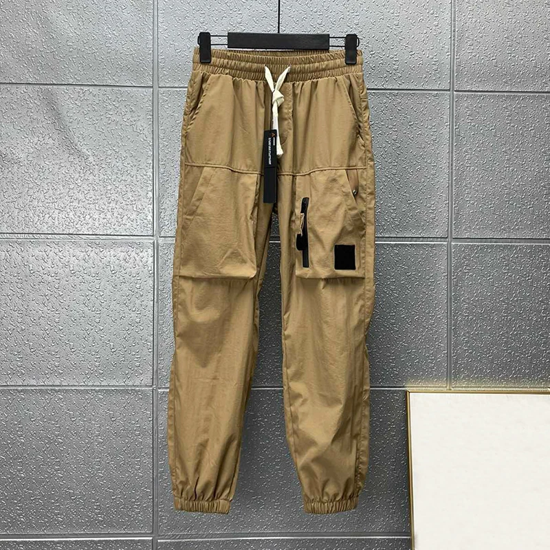 

Men's Cargo Pants Outdoor Windproof Spring Autumn Drawstring Pocket Overalls Casual Tactical Workwear Streetwear Trousers MA898