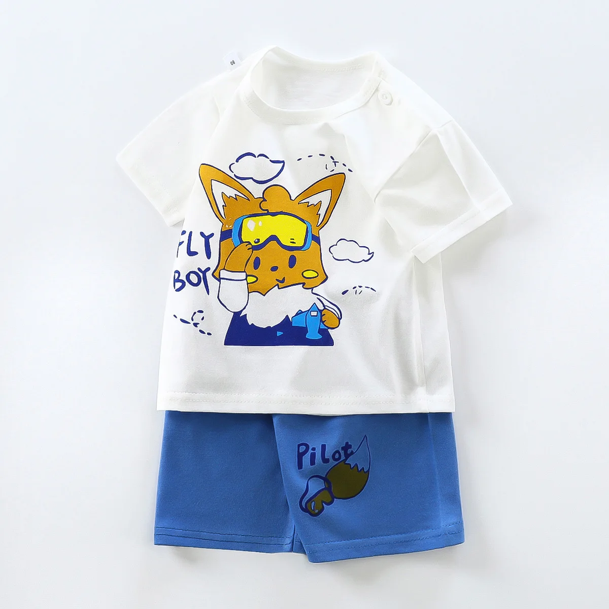 2023 Zomer Baby Peuter Korte Mouwen Korte Broek Set Baby Meisjes Katoenen Cartoon Pullover T-Shirt + Korte Broek Tweedelig Pak 0-6y