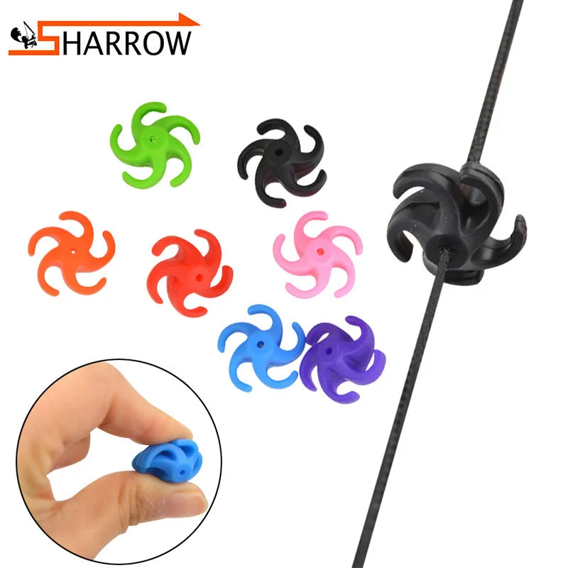 4pcs Compound Bow Shooting Bowstring Stabilizer Rubber Damper Archery Bow and Arrow Archery String Reduce Vibration Accessories