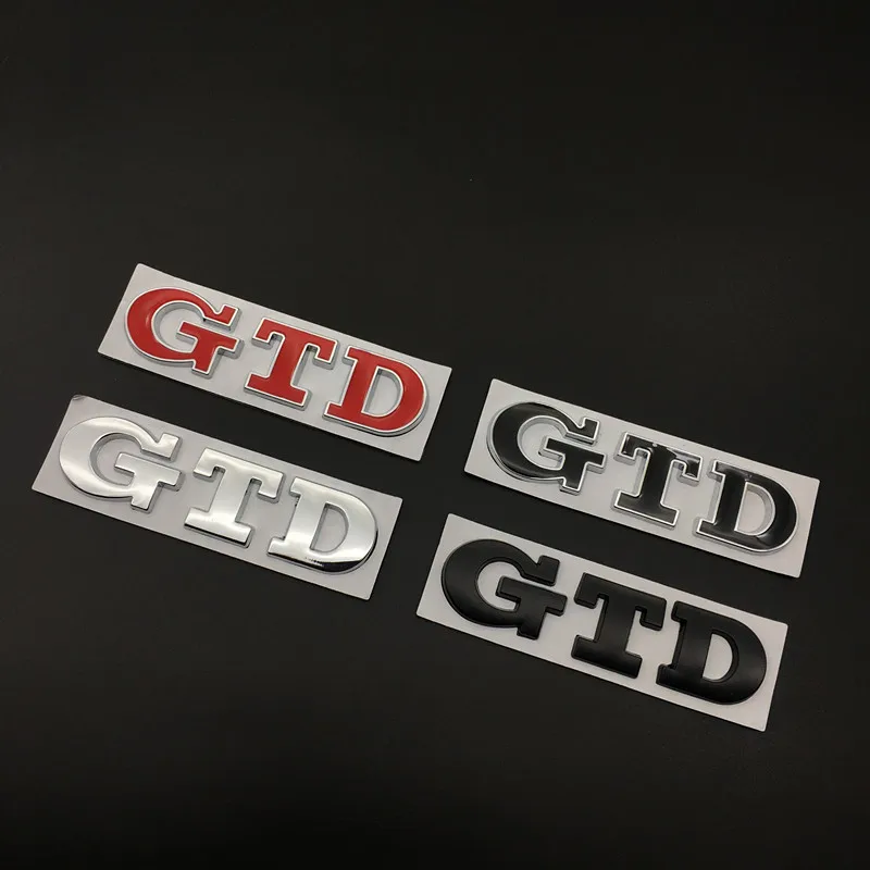 3D Metallo Auto Posteriore Tronco Gtd Emblema Distintivo Decalcomania Adesivo Per Volkswagen Vw Golf 7 Gtd 6 5 4 Mk4 Mk5 Mk6 Mk7 Logo Gtd Accessori