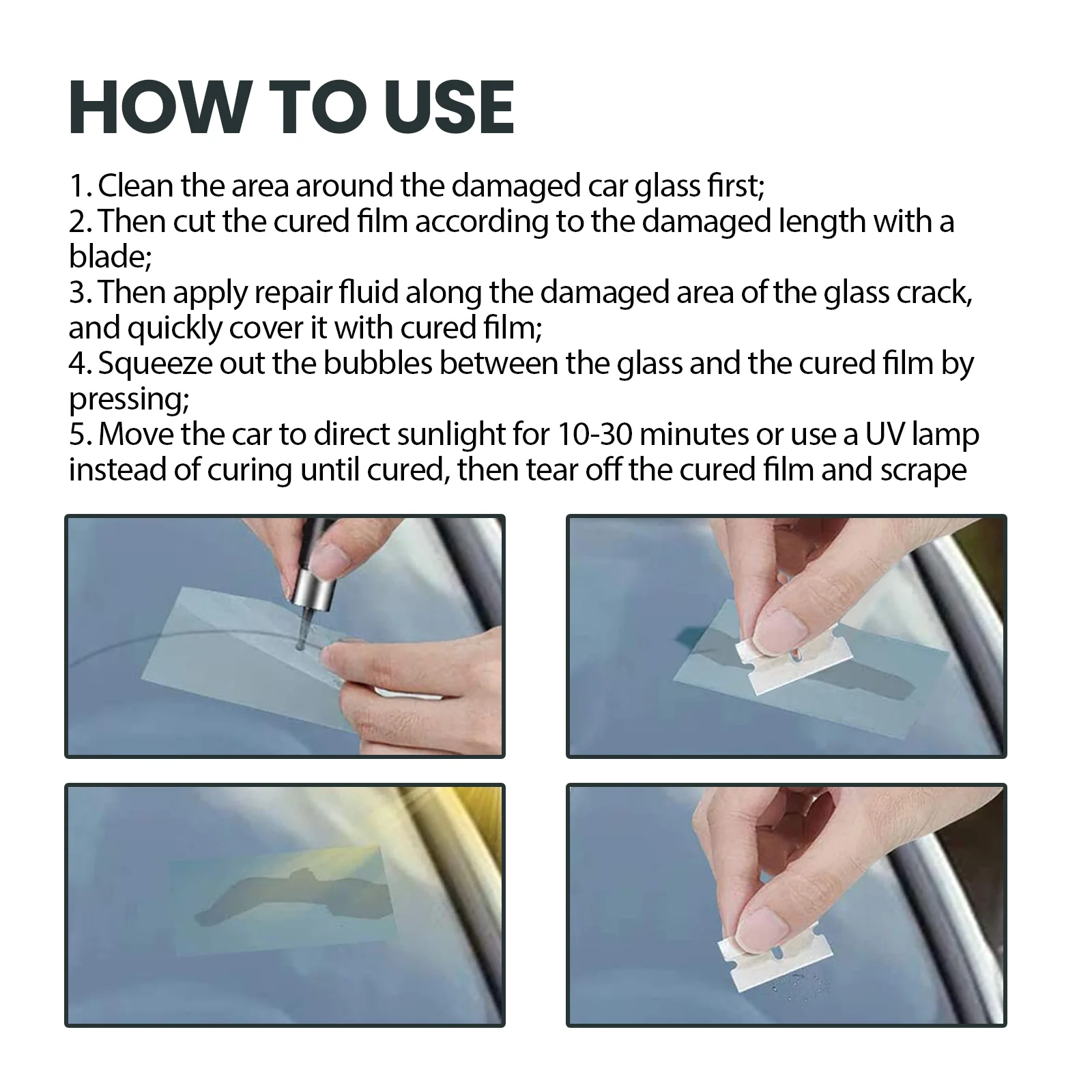 Nano Repair Fluid for Automotive Glass 3ml Quick Adhesive Repair Cracks in Automotive Windshields Auto Glass Nano Repair Fluid 3