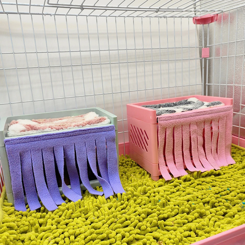 Hide House Bed Tassel Door Curtain Soft Comfortable Washable Small Animals Cage Accessories Guinea Pig Small Animal Cage Curtain