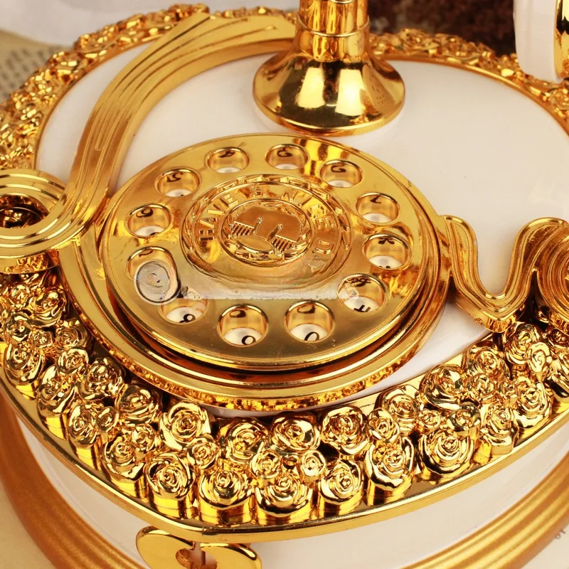 Vintage phone, music box, clock, music box, classical jewelry European photography props