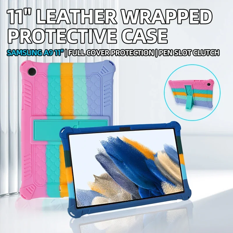 Capa de Tablet de Silicone Macio para Crianças Stand Case Samsung Galaxy Tab a9 Mais 11 Plus Case Sm-x210 X215 X216 a9 8.7 Sm-x110 X115 2023 - Imagem 6