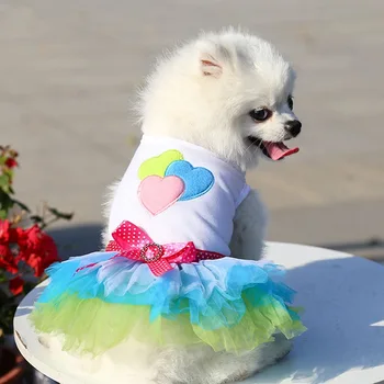 Sweet Dog Princess Dress for Small Dogs Spring Autumn Summer Puppy Dog Lace Tutu Dress Chihuahua Dog Skirt Pet Apparel Dog Dress 2