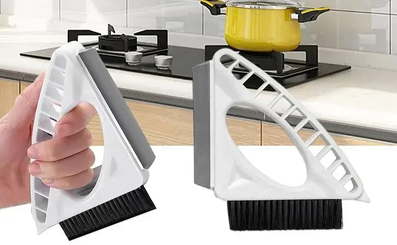 3 in 1 Multifunctional Window Track Cleaner Household Cleaning Adjustable Window Cleaning Tool Automatic Drainage for Kitchen
