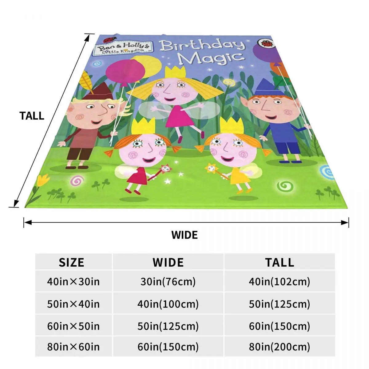 Ben And Holly's Little Kingdom Birthday Magic Characters Blankets Flannel Warm Throw Blankets For Home Office Throws Bedspread 3