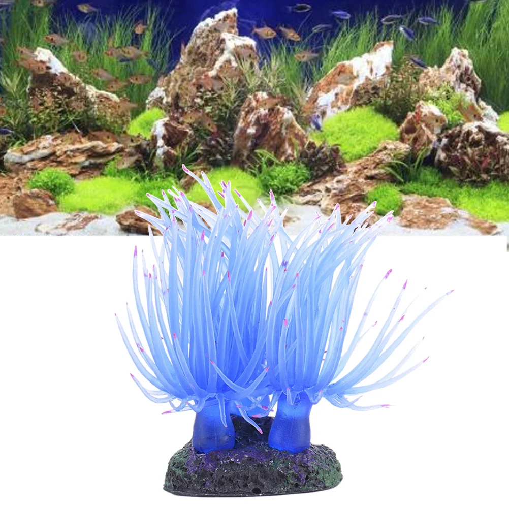 

Faux Plant Fish Tank Accessories Pink Decor Artificial Plants Aquarium Coral Decorate