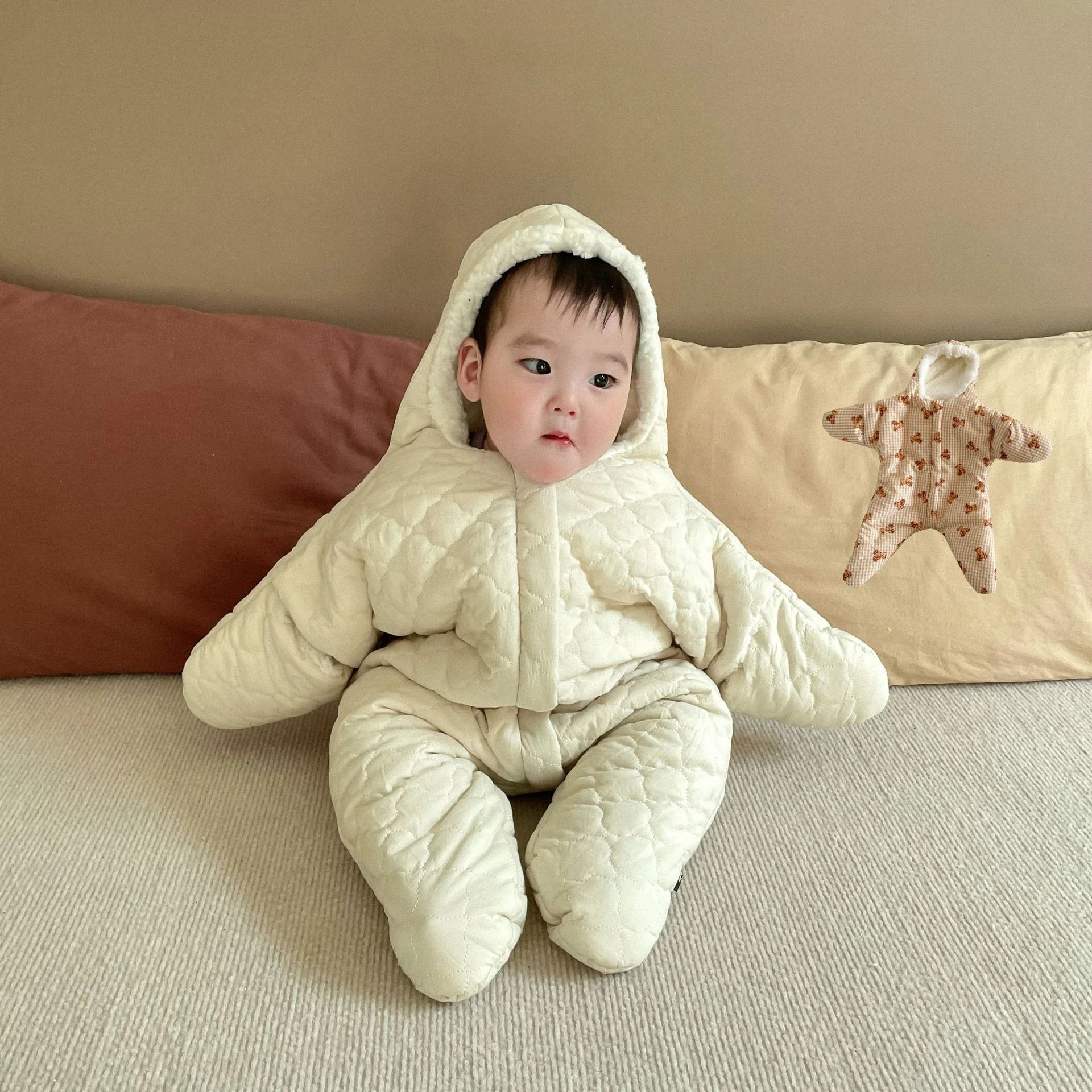 Cute starfish onesies baby romper newborn baby girl clothes newborn boy clothes winter Warm clothing