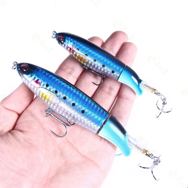 11cm/14cm Topwater Fishing Lures Whopper Popper Artificial Baits Hard  Plopper Soft Rotating Tail Fishing Tackle Fishing Bait - AliExpress