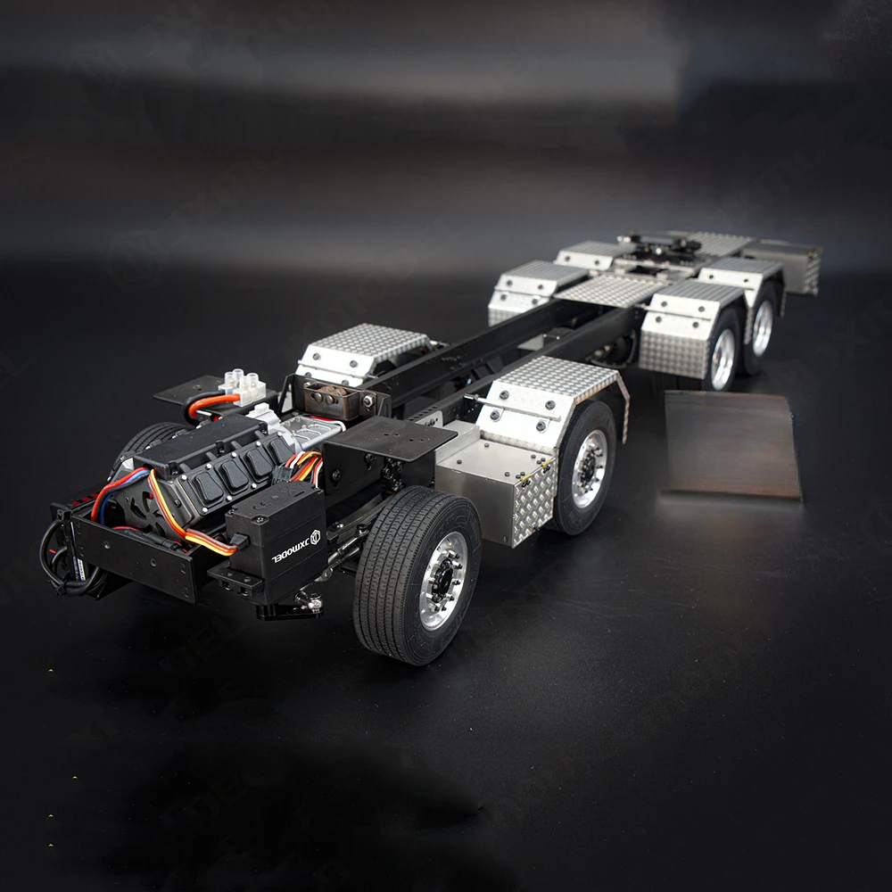 1/14 8X4 RC Truck Full Metal Chassis Suitable for JXM1650 Truck Spreader Two-speed Transmission High-end Metal Truck Chassis 2