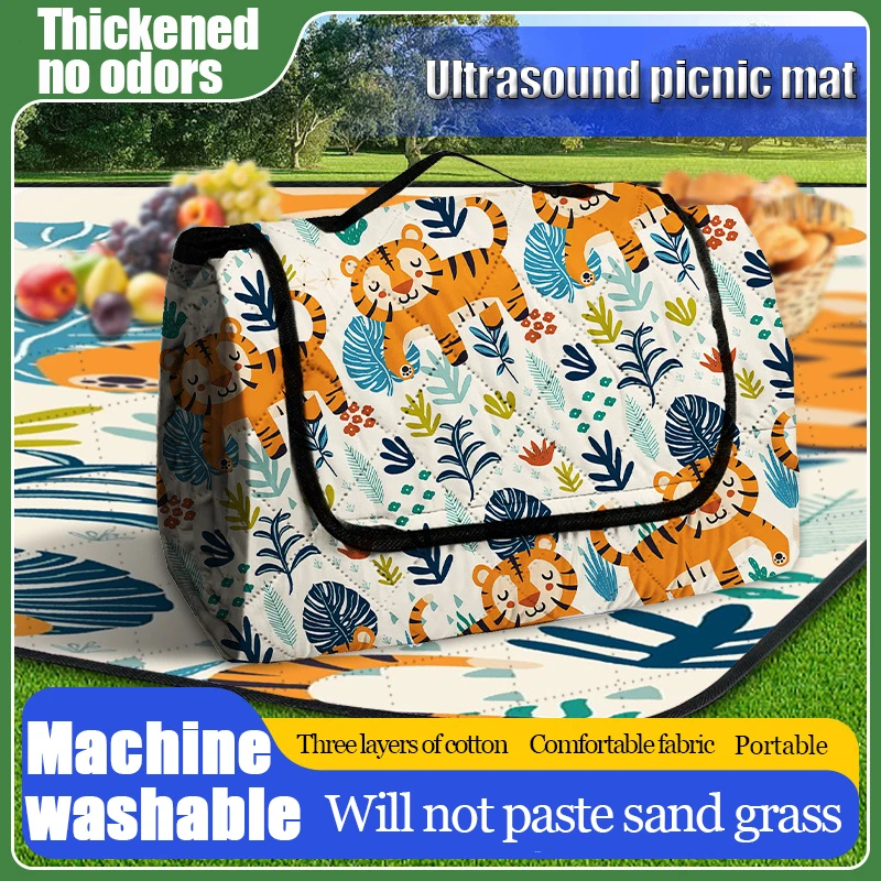 

Ультразвуковой коврик для пикника, утолщенное водонепроницаемое пляжное одеяло, палатка для кемпинга, подстилка для природы, семейный коврик для сна