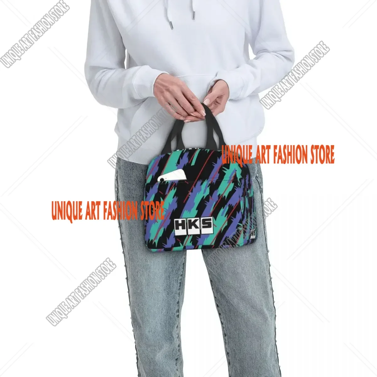 HKS Advan JDM Insulated Lunch Bags Waterproof Picnic Bags Thermal Cooler Lunch Box Tote for Woman Work Children School