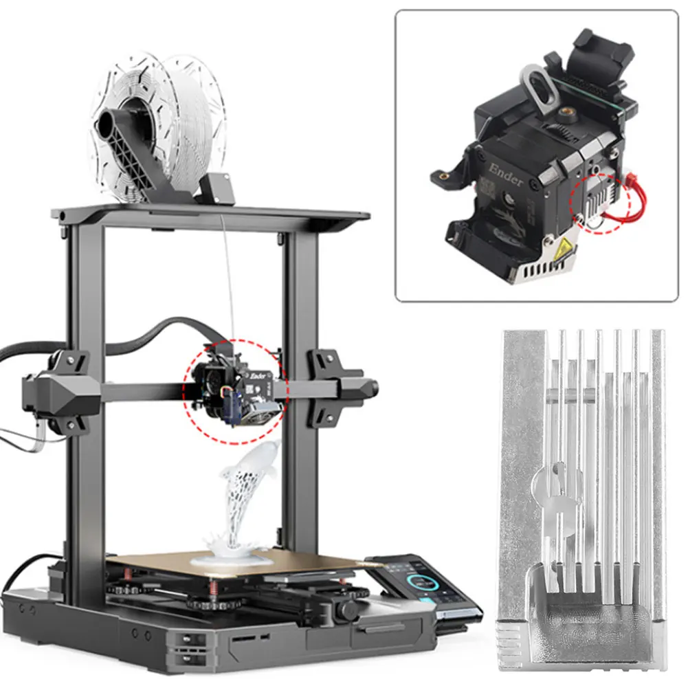 냉각 블록 3D 프린터 알루미늄 압출기 히트 싱크, 스프라이트 압출기용, 41mm x 20mm x 13mm, 3D 프린터 액세서리