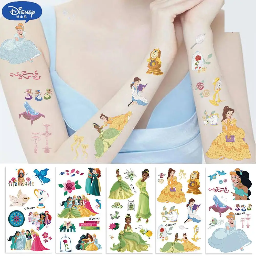 Tattoo Sticker Temporary Tattoos 10Pcs Disney Rapunzel Ariel For Kids Birthday Gift