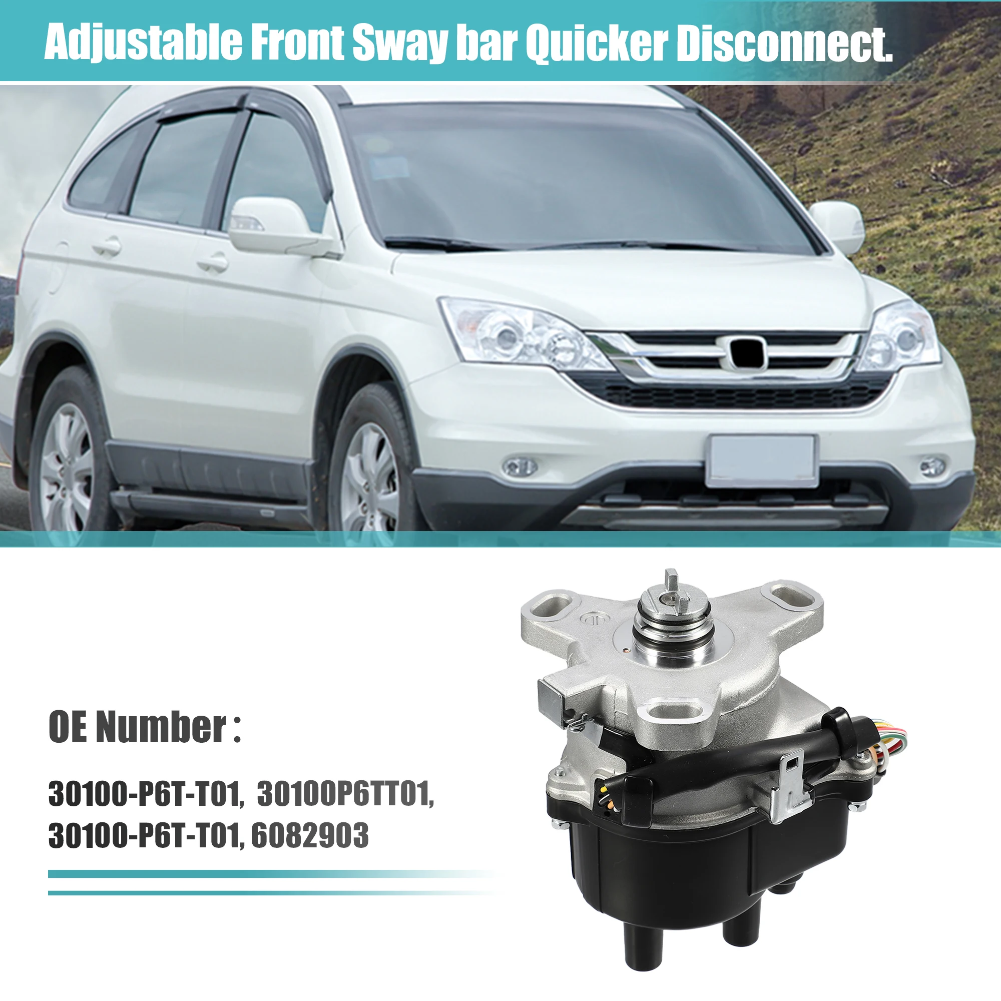 Uxcell Car Replacement Ignition Distributor for Honda CR-V 2.0L DOHC 1999 2000 2001 30100-P6T-T01 6082903 TC081 TD-74U TD74U