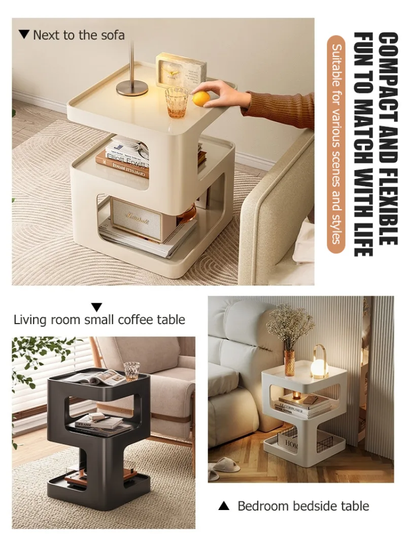 Modern Side Table Living Room Furniture Bedside coffee table storage rack Small Apartment side end table lift top coffee table