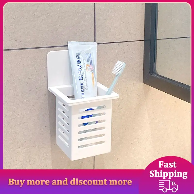 Wall Mounted Toothbrush Toothpaste Holder Case Tooth Storage Rack Organizer Toothbrush Shelves Drain Rack Bathroom Accessories 1