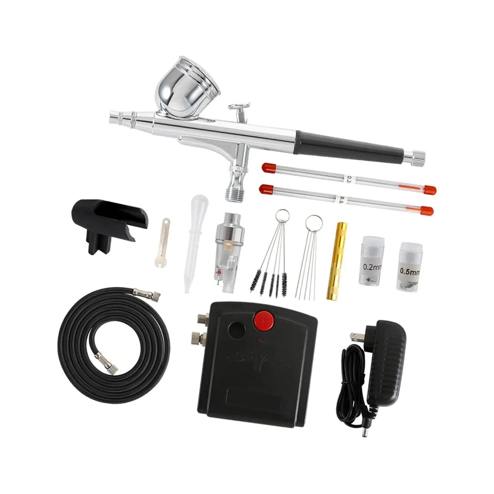 

Mini Airbrush Set Fitments Decorative Art Painting Spray Model for Leather Model Coloring Furniture Repair Nail US Plug