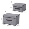Non-woven Fabric Fold Storage Box Bedroom Wardrobe  Toy Clothes Sundries Organizer with Cover Underwear Sock Home Accessories 6