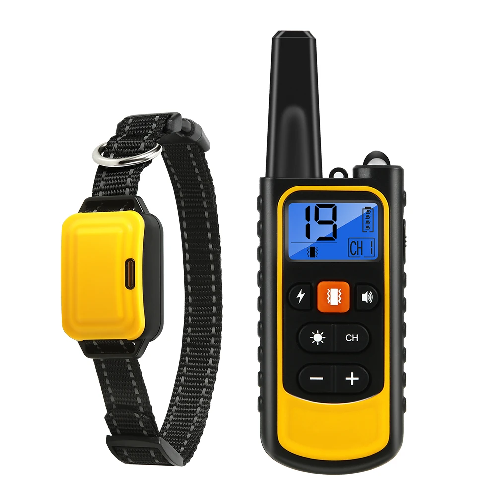 

800m Digital Dog Training Collar Waterproof Rechargeable Remote Control Pet with LCD Display for All Size Shock Vibration Sound