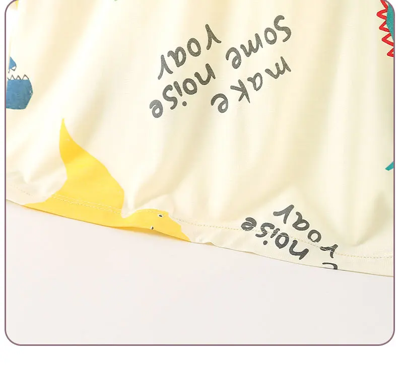Children Home Wear Clothes Set Summer Short Sleeve Baby Boys Nightwear Clothes Modal Cartoon Dinosuar Kids Boys Pajamas Sets nightgowns elegant