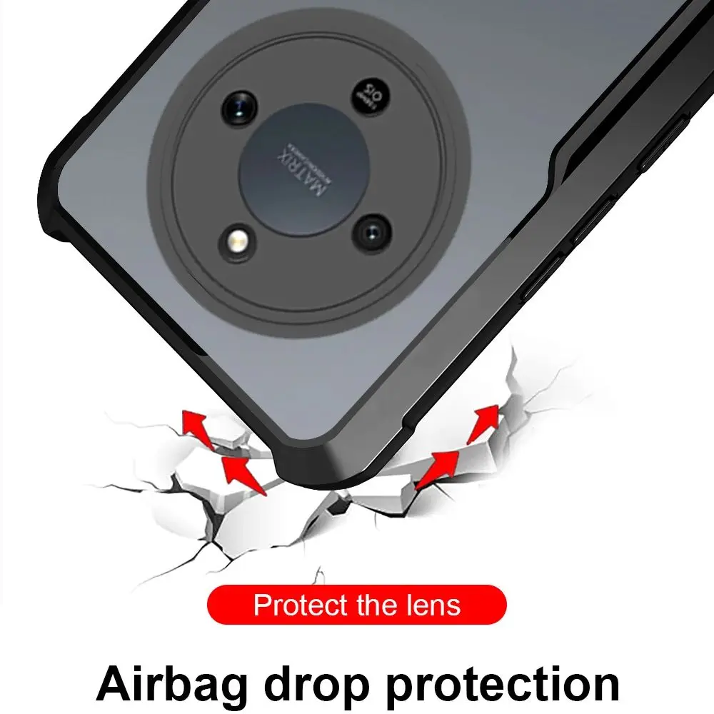 Enhanced Shockproof Transparent Acrylic Case for Honor X9d 5G - Durable PC+TPU Back Shell