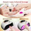 Professional UV LED Nail Lamp for Nails Gel Polish Fast Curing Dryer Drying Light Lamps with 45 LEDs 4 Timer Setting 6