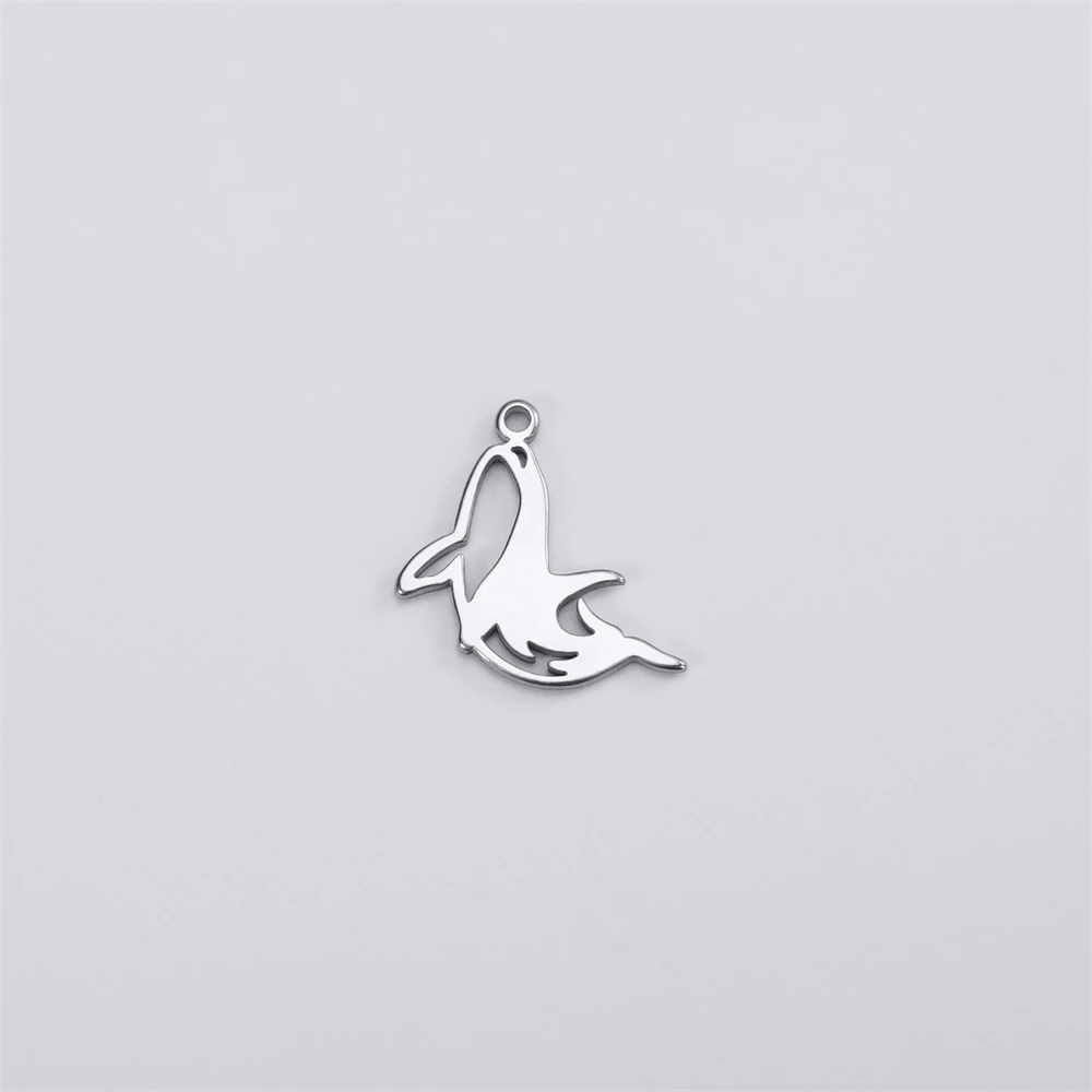 5 Stück Edelstahl Tiny Charms Diy Halskette Armbänder Fisch Wal Charm Großhandel Tiere Anhänger für Schmuckherstellung Zubehör – Detail 19