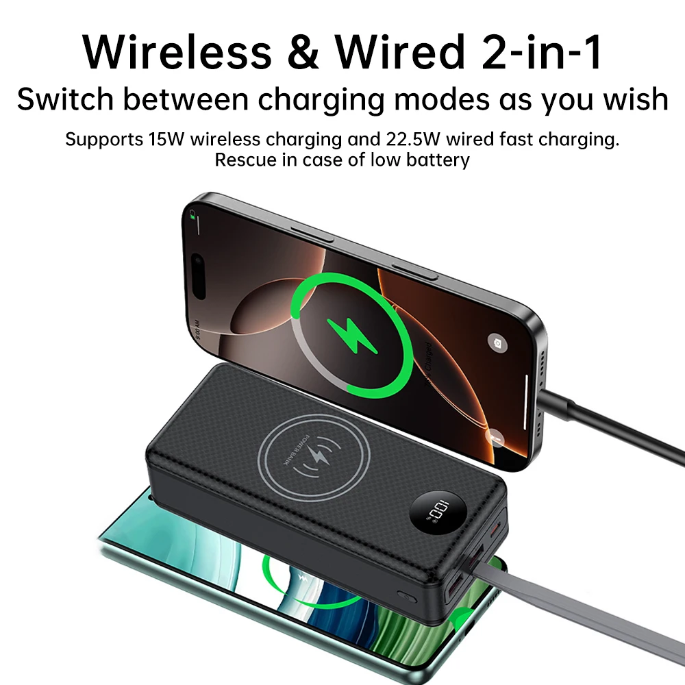 Custodia per banca di potere fai-da-te 16x18650 QC3.0/0C2.0/AFC/FCP/SCP 22,5 W + 15 W Micro USB tipo C 22,5 W ricarica rapida per telefoni cellulari - Image 3