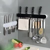 Chopsticks Hole Kitchen Sword Rack Multi-functional Storage Figurine Rack Wall Razor Cylinder Kitchen Storage Rack Hanging Rack 1