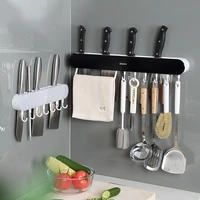 Chopsticks Hole Kitchen Sword Rack Multi-functional Storage Figurine Rack Wall Razor Cylinder Kitchen Storage Rack Hanging Rack 1