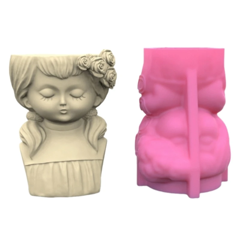 

Гибкая силиконовая форма для вазы Уникальные формы для цветочных горшков Формы для цветов в форме феи