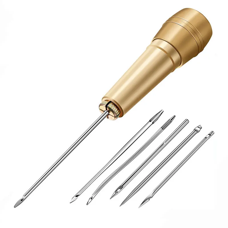 Leather Sewing Tool Set 4Pcs/set Canvas Leather Tent Shoes Sewing Awl Taper Needle Kit